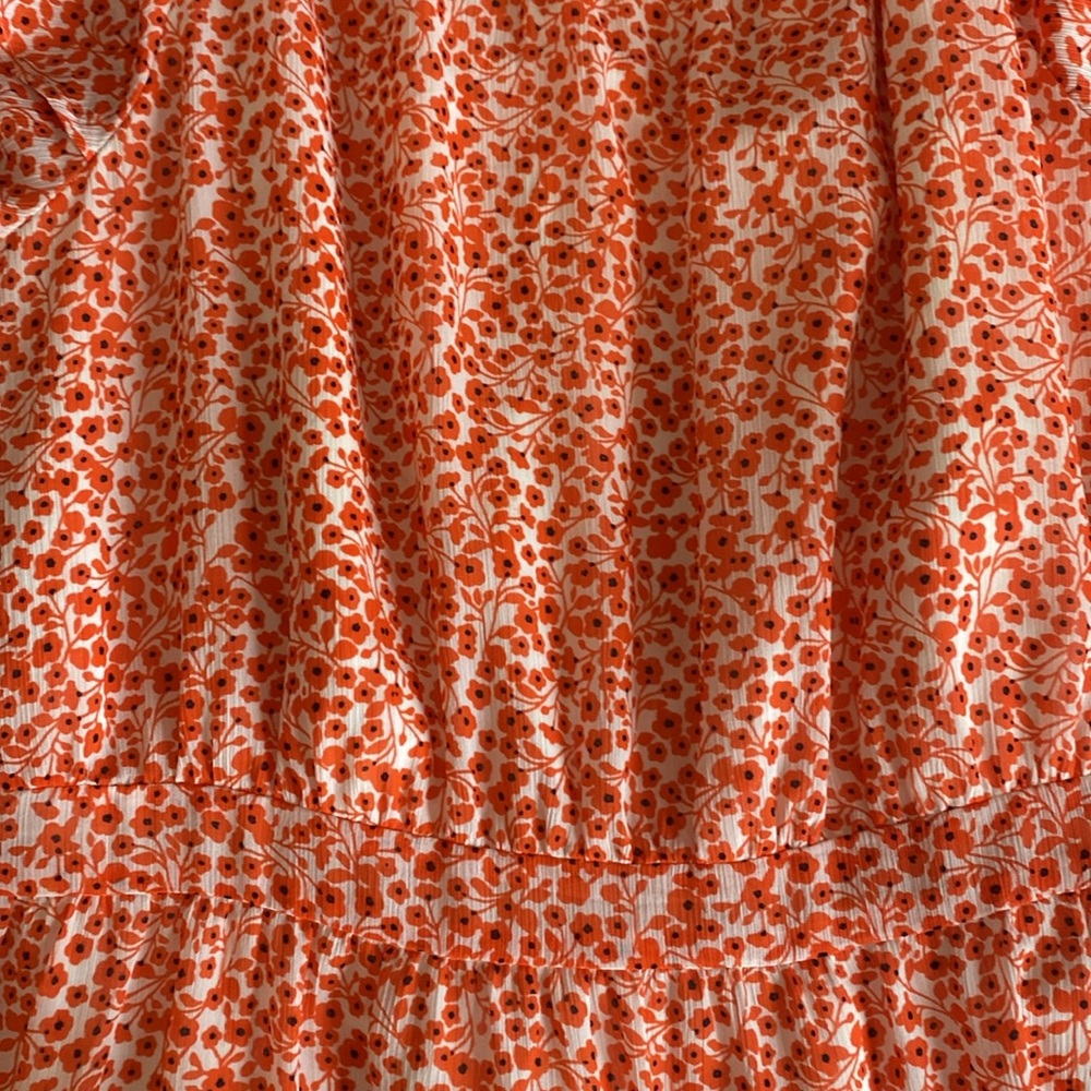 J. Crew size 10 Floral orange Dress - Picture 3 of 9
